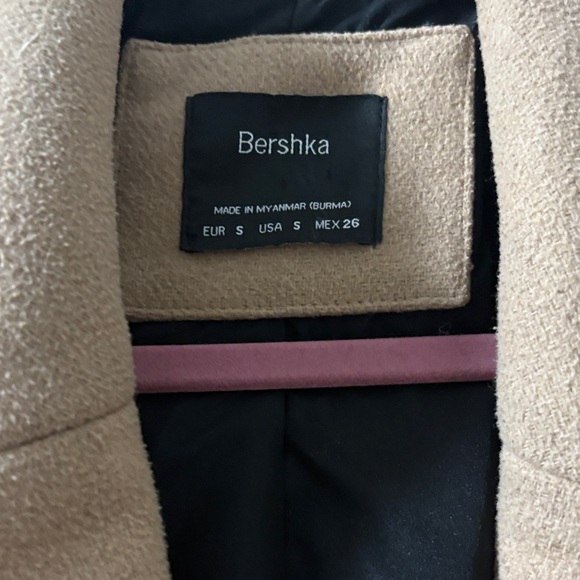 Bershka Camel Double-Breasted Trench Coat - Picture 2 of 3